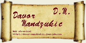 Davor Mandžukić vizit kartica